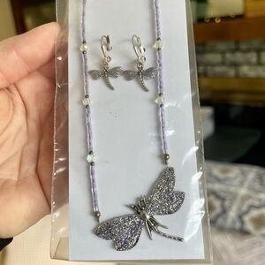 Handcrafted Necklace and Earrings-NWT